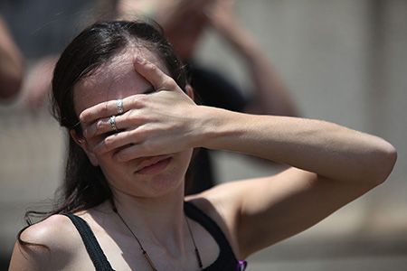 Acto conmemorativo del Día Internacional contra la Violencia de Género en Montevideo (Uruguay) en 2012.