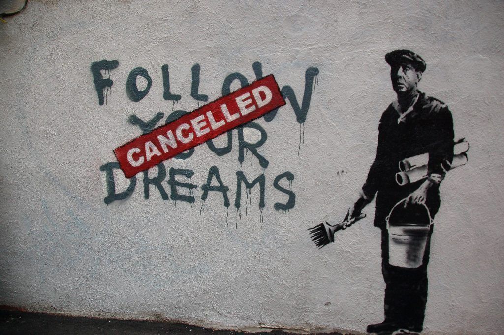 Obra de Bansky en Essex St, Chinatown, Boston. Foto: Chris Devers