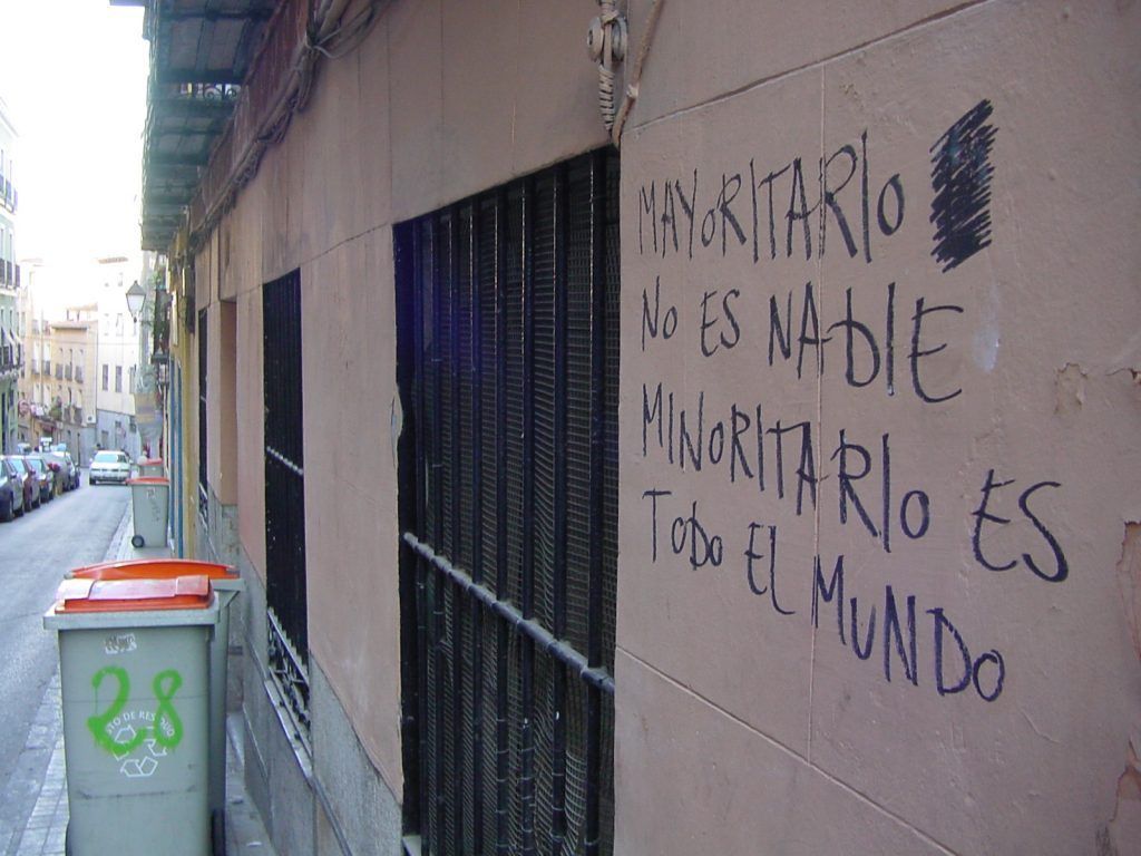 Una pintada en el barrio de Lavapiés. Foto: Olga Berrios