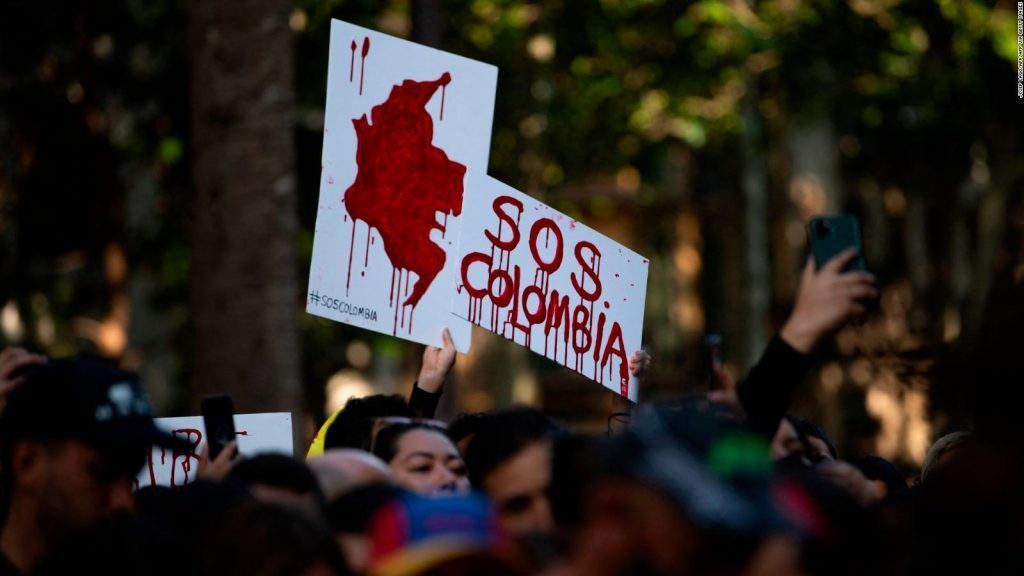 as protestas en Colombia lanzan un S.O.S. al mundo. Foto: CNN